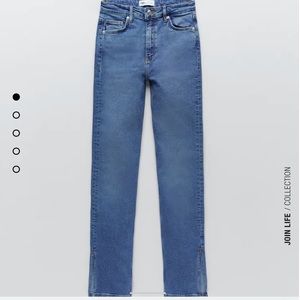 Zara Hi Rise Split Skinny Jeans Size 4 (27) worn once!